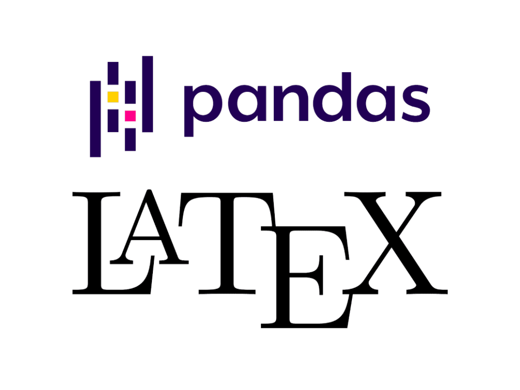 Pandas dataframe to latex table