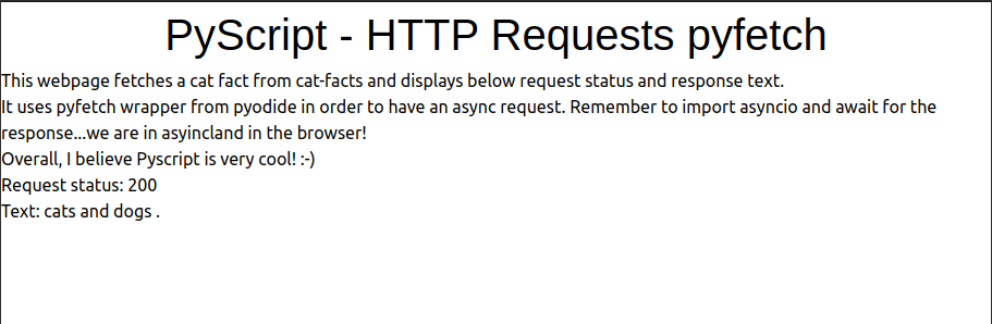 Call an API from PyScript