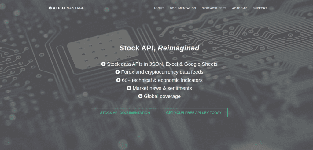 Alpha Vantage API Free financial markets data